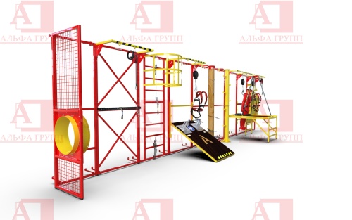Учебно-тренировочный полигон СПАСАТЕЛЬ ПС15-01х1-9 (2,7м) от АЛЬФА ГРУПП для практических занятий на высоте и в замкнутом пространстве с применением средств индивидуальной защиты и стационарных анкерных систем.  
